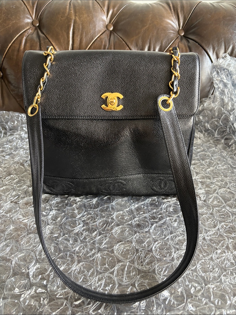 Vintage Chanel Black Caviar Bag